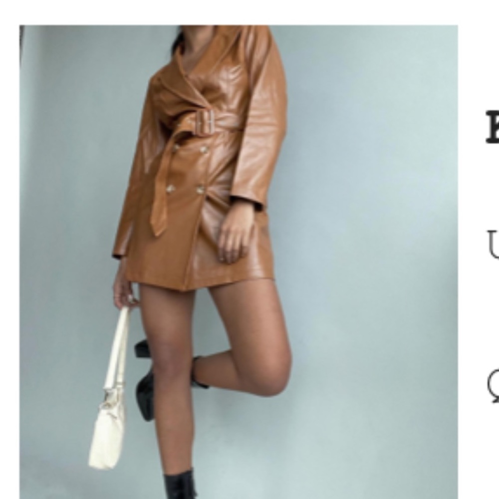 Princess Polly Karie jacket brown leather jacket